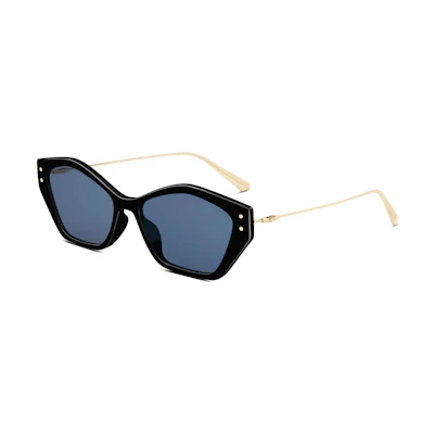 DIOR Unisex Black UV Protection Sunglasses with Irregular Frame Design MISSDIORS1U12B0
