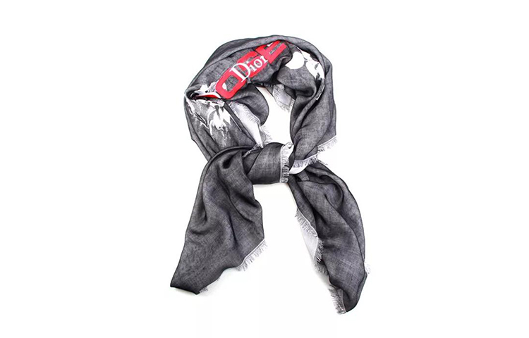 Dior Unisex Cotton Scarf with Embroidered Dior ROSES 8ES2010 003 C900