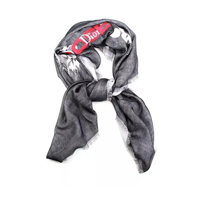 Dior Unisex Cotton Scarf with Embroidered Dior ROSES 8ES2010 003 C900