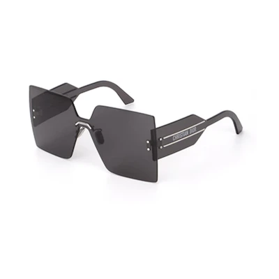DIOR Unisex Irregular Grey Sunglasses with Side Lettering and Acetate Frame. DIORCLUB M5U-F0A0