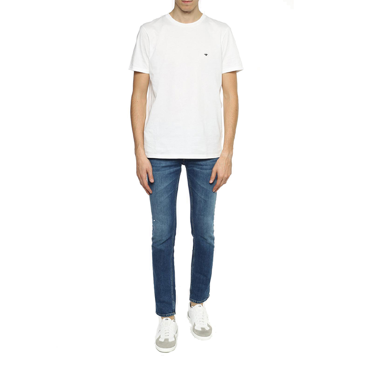 DIOR Unisex White T-Shirt with Logo and Bee Embroidery 733J603B0446-C089 圖 4