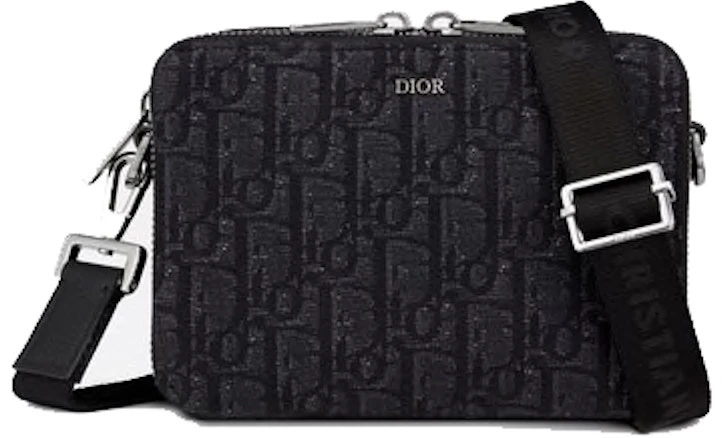 dior-wallet-with-strap-oblique-jacquard-black