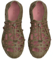 Shop Dior Warp Sandal Khaki Cosmo Rubber 3SA124ZUK_H763