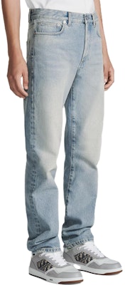 DIOR Washed Mid-Rise Straight Jeans Men’s Light Blue 313D004K360X-C510 Details for DIOR Washed Mid-Rise Straight Jeans Men’s Light Blue 313D004K360X-C510