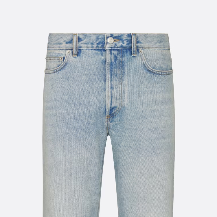 Sizing DIOR Jeans Rectos Hombre Azul Claro Lavados de Tiro Medio. 313D004K360X-C510