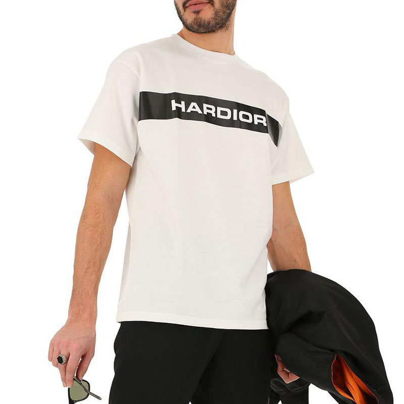 DIOR White  Crewneck T-Shirt with Solid Logo Print 863J611I-1615-089