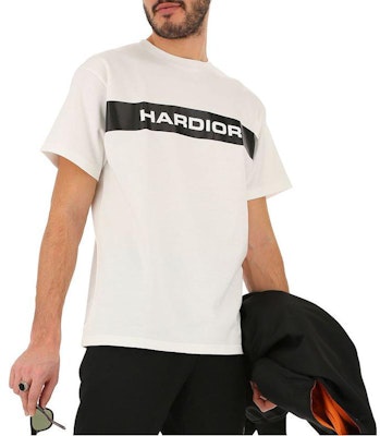 DIOR White Crewneck T-Shirt with Solid Logo Print 863J611I-1615-089 Order DIOR White Crewneck T-Shirt with Solid Logo Print 863J611I-1615-089