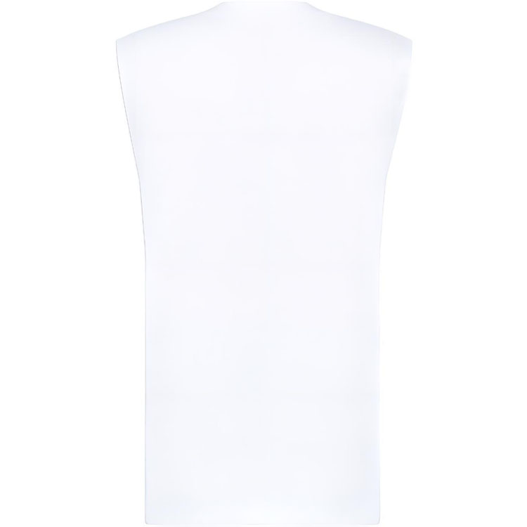 Lookbook DIOR White  Vest with Solid Color Embroidered Logo. 383J641B081-7C070