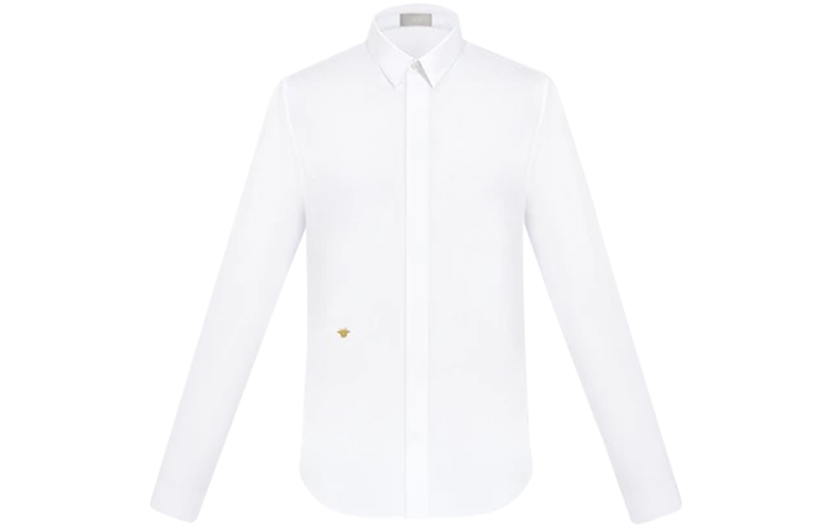 Order ディオール ホワイト ビー刺繍 長袖シャツ 733C554B2088-C081