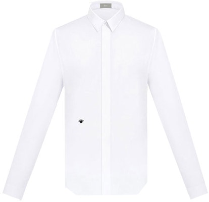 迪奥白色蜜蜂刺绣长袖休闲衬衫 433C529B1581-C089 Order 迪奥白色蜜蜂刺绣长袖休闲衬衫 433C529B1581-C089