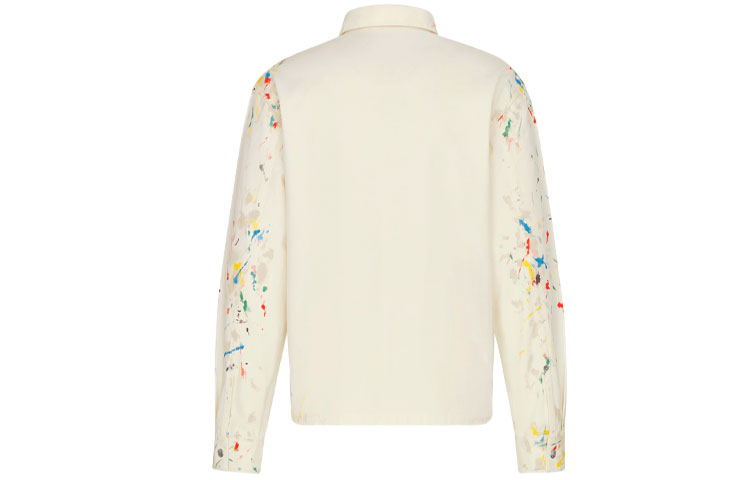 Lookbook DIOR 白色棉质牛仔印花长袖衬衫 033D491BY997-C070