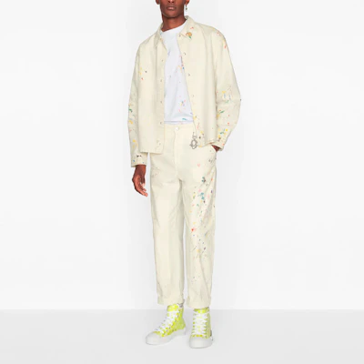 DIOR 白色棉质牛仔印花长袖衬衫 033D491BY997-C070 Purchase DIOR 白色棉质牛仔印花长袖衬衫 033D491BY997-C070