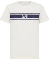 DIOR White Cotton Knit Logo Short Sleeve T-Shirt 143T04CP043-X0200 DIOR White Cotton Knit Logo Short Sleeve T-Shirt 143T04CP043-X0200