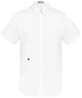 Order DIOR White Cotton Poplin Short Sleeve Shirt with Bee Embroidery 733C510B1581-C089