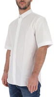 Purchase DIOR White Cotton Poplin Short Sleeve Shirt with Bee Embroidery 733C510B1581-C089