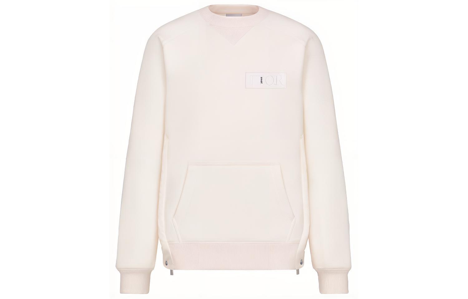 Order ディオール ホワイト ロゴパッチ付きクルーネック スウェットシャツ. 213J643A0687-C080