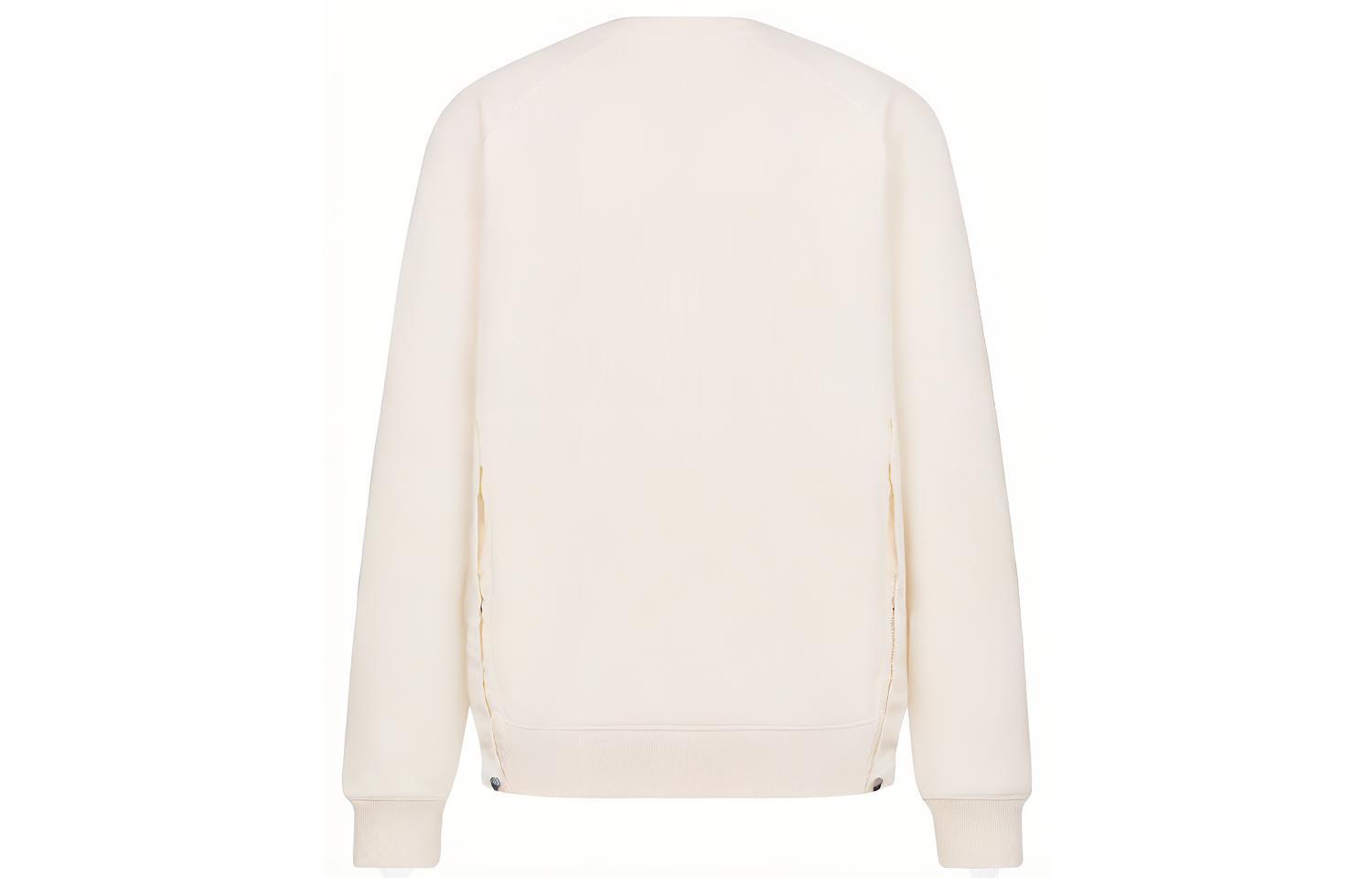Lookbook ディオール ホワイト ロゴパッチ付きクルーネック スウェットシャツ. 213J643A0687-C080