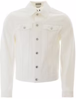DIOR White Denim Jacket with Back Logo Unisex 013D483AY979-089 DIOR White Denim Jacket with Back Logo Unisex 013D483AY979-089