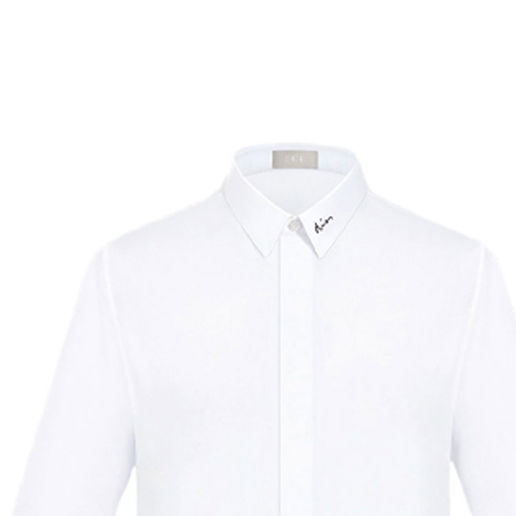 Details for DIOR Camisa Blanca de Manga Larga con Cuello Bordado 463C541W6680-C089