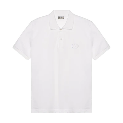 Dior White Embroidered Logo Polo Shirt - New Collection 013J800A0373-C080