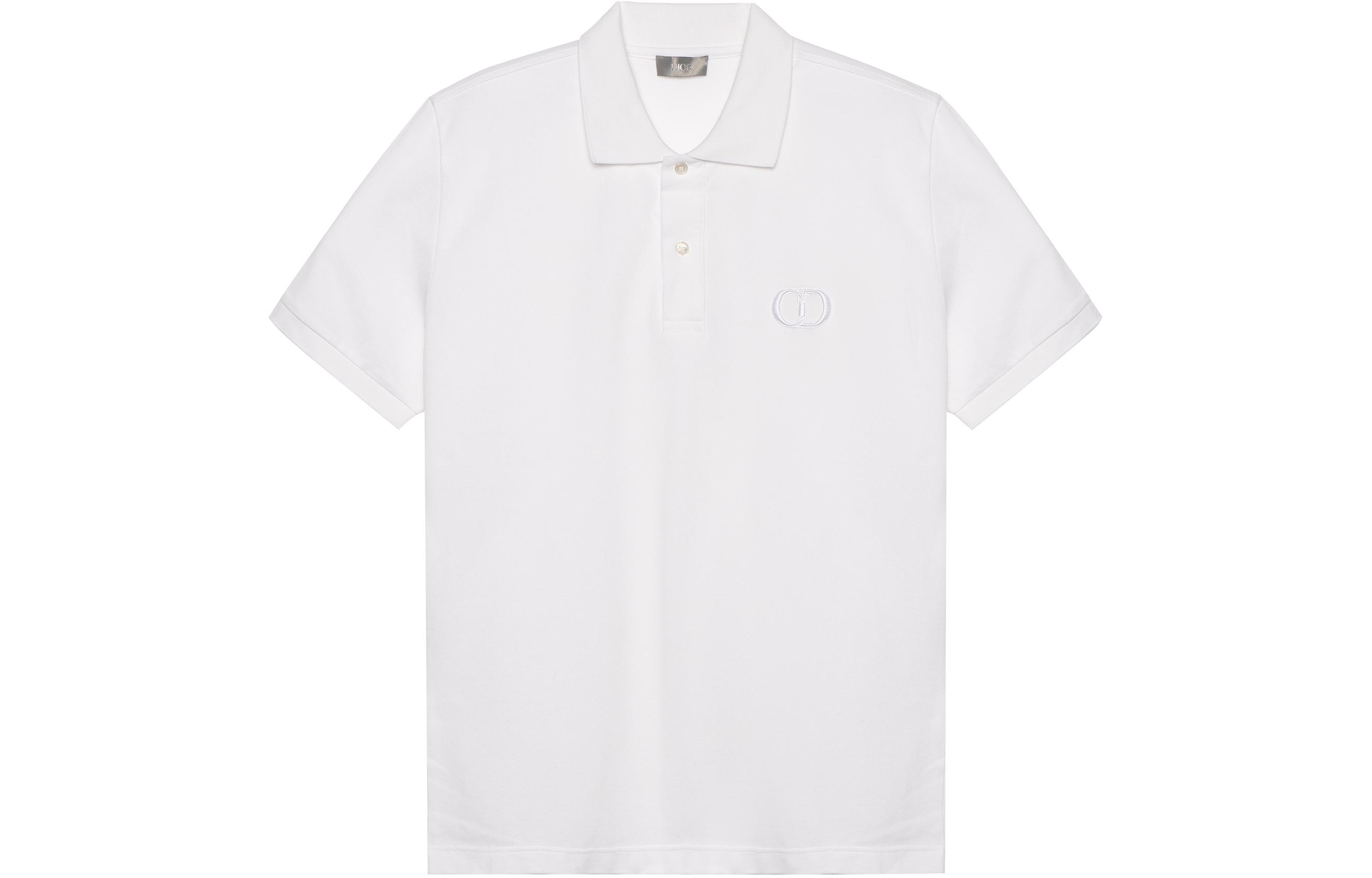 Order Dior Kemeja Polo Putih Logo Bordir - Koleksi Baru. 013J800A0373-C080