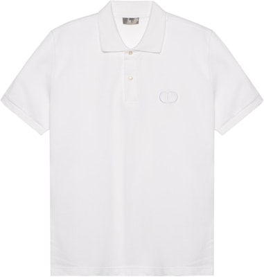 Dior White Embroidered Logo Polo Shirt - New Collection 013J800A0373-C080 Order Dior White Embroidered Logo Polo Shirt - New Collection 013J800A0373-C080