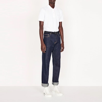 Dior White Embroidered Logo Polo Shirt - New Collection 013J800A0373-C080 Purchase Dior White Embroidered Logo Polo Shirt - New Collection 013J800A0373-C080