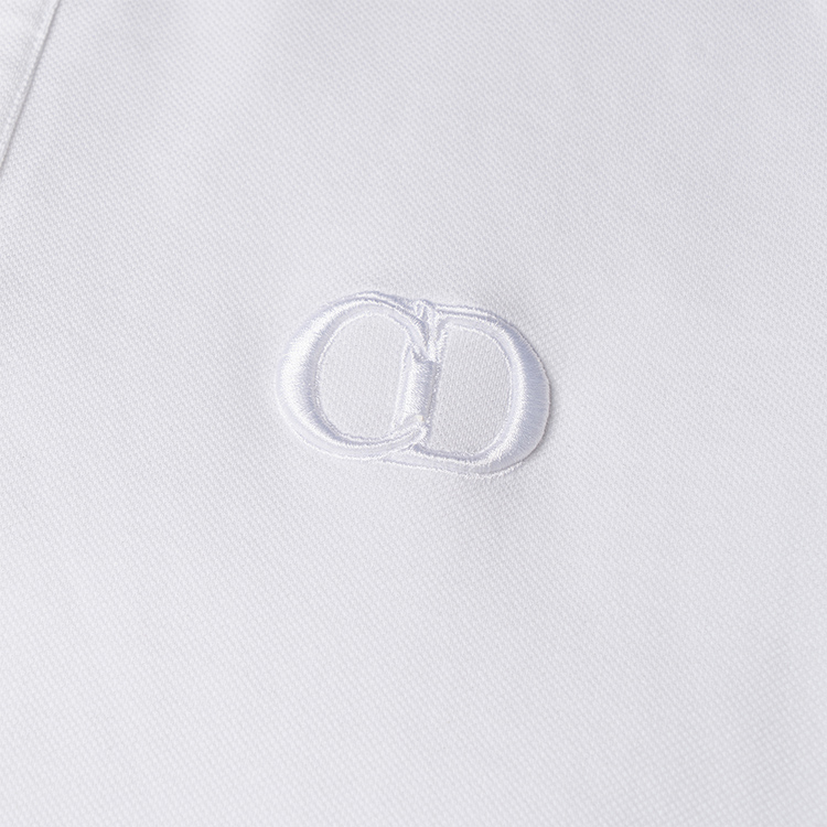 Details for Dior Kemeja Polo Putih Logo Bordir - Koleksi Baru. 013J800A0373-C080