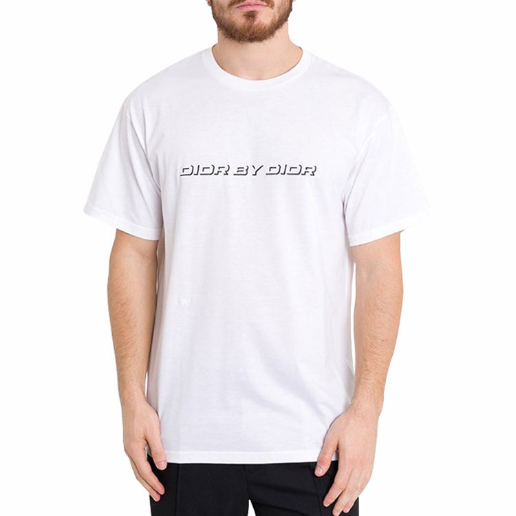 DIOR White Letter Print Crew Neck T-Shirt. 863J611K0910-089 圖 4