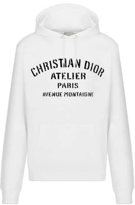 Dior男士白色字母印花宽松休闲连帽衫 043J646A0531-C088 Order Dior男士白色字母印花宽松休闲连帽衫 043J646A0531-C088