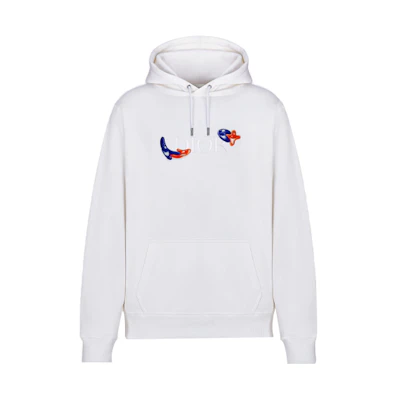 DIOR White Long-Sleeve Sweatshirt with Solid Logo Design 193J688B0531-C084