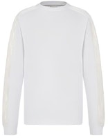 DIOR White Long Sleeve Cotton Knit Sweatshirt with Sleeve Print 113J643A0554-C001 DIOR White Long Sleeve Cotton Knit Sweatshirt with Sleeve Print 113J643A0554-C001