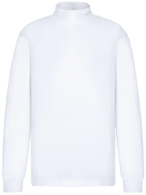 ディオール ホワイト 長袖 Tシャツ ソリッドカラー ロゴプリント入り. 213J649B0554-C001 Order ディオール ホワイト 長袖 Tシャツ ソリッドカラー ロゴプリント入り. 213J649B0554-C001