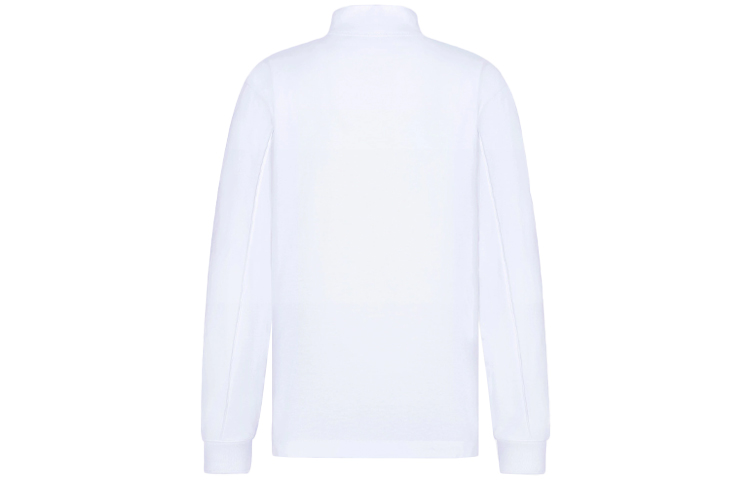 Lookbook ディオール ホワイト 長袖 Tシャツ ソリッドカラー ロゴプリント入り. 213J649B0554-C001