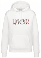 DIOR White Loose Fit Hoodie with Embroidered Letters 113J688A0531-C084 DIOR White Loose Fit Hoodie with Embroidered Letters 113J688A0531-C084