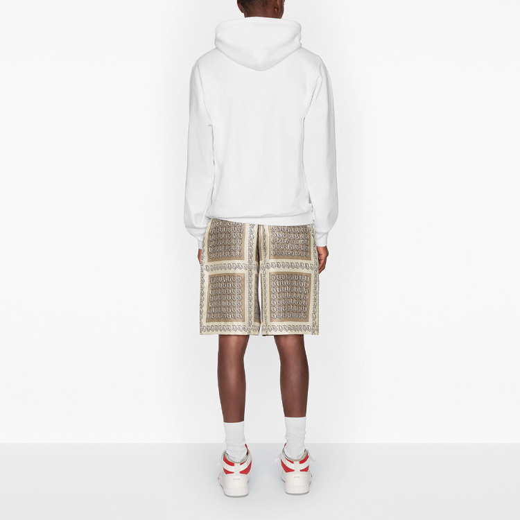 Purchase ディオール ホワイト 刺繍ロゴ入りルーズフィットフーディ 113J688A0531-C084