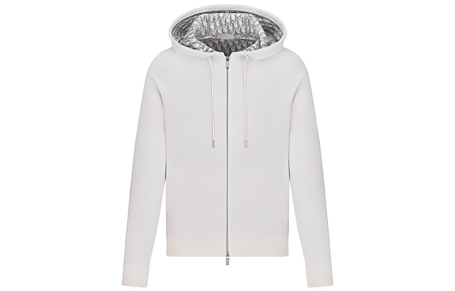 Dior White Monogram Print Pullover Hoodie 113M221AT225-C088