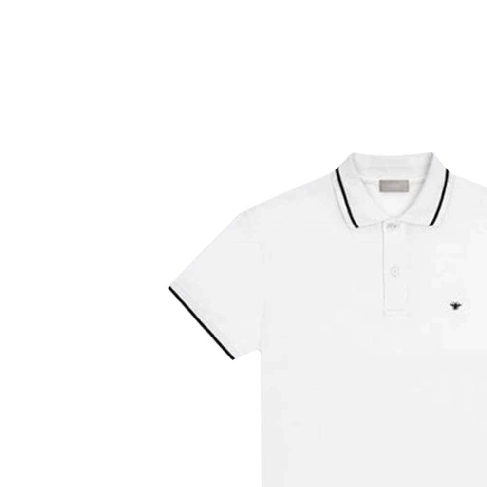 Details for Baju Polo Putih DIOR dengan Logo Lebah Sulaman 733J805B0373-C089