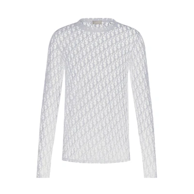 DIOR White Quarter New Release All-Over Print Crewneck T-Shirt 183J655A0537-C080