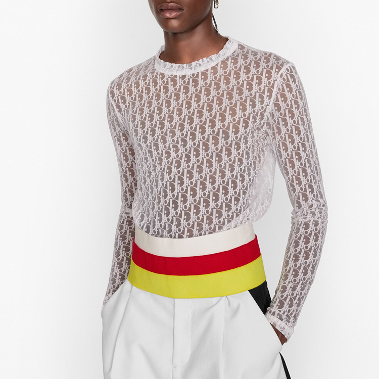 DIOR White Quarter New Release All-Over Print Crewneck T-Shirt 183J655A0537-C080 圖 7