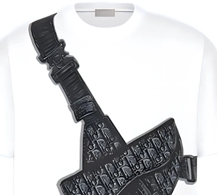 DIOR Kaos Katun Rajut Ketat Motif Saddle Putih 943J605N0554-C088 Sizing DIOR Kaos Katun Rajut Ketat Motif Saddle Putih 943J605N0554-C088