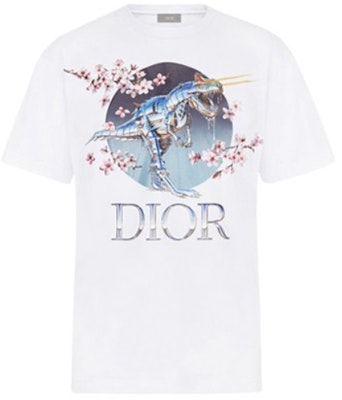DIOR Putih Sakura Dinosaur Cetakan Crewneck T-Shirt - Ketibaan Baru 933J602B0533-085 Buy DIOR Putih Sakura Dinosaur Cetakan Crewneck T-Shirt - Ketibaan Baru 933J602B0533-085