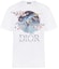 Order DIOR Putih Sakura Dinosaur Cetakan Crewneck T-Shirt - Ketibaan Baru 933J602B0533-085