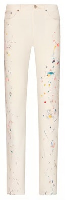 디올 화이트 슬림핏 아트 프린트 버튼 장식 청바지 013D001BY997-C070 Order 디올 화이트 슬림핏 아트 프린트 버튼 장식 청바지 013D001BY997-C070