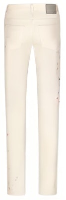 디올 화이트 슬림핏 아트 프린트 버튼 장식 청바지 013D001BY997-C070 Lookbook 디올 화이트 슬림핏 아트 프린트 버튼 장식 청바지 013D001BY997-C070