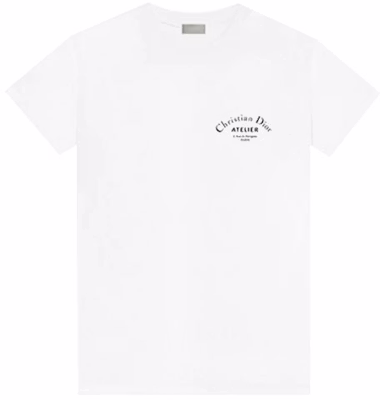 DIOR 白色印花標誌短袖T恤 863J621I0533-C089 Order DIOR 白色印花標誌短袖T恤 863J621I0533-C089