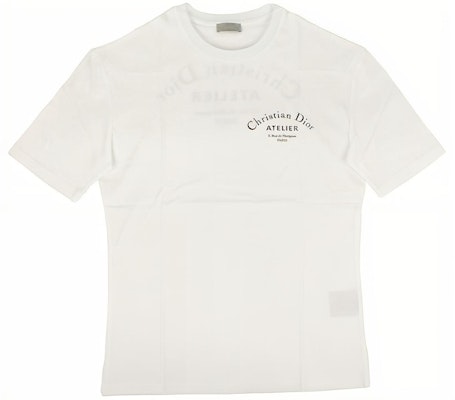 DIOR 白色印花標誌短袖T恤 863J621I0533-C089 Shop DIOR 白色印花標誌短袖T恤 863J621I0533-C089