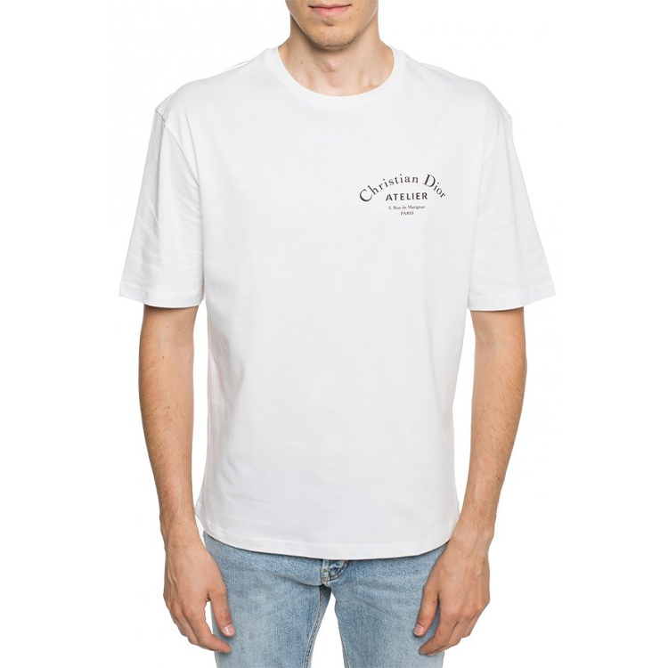 Details for DIOR Baju-T Putih dengan Cetakan Logo 863J621I0533-C089
