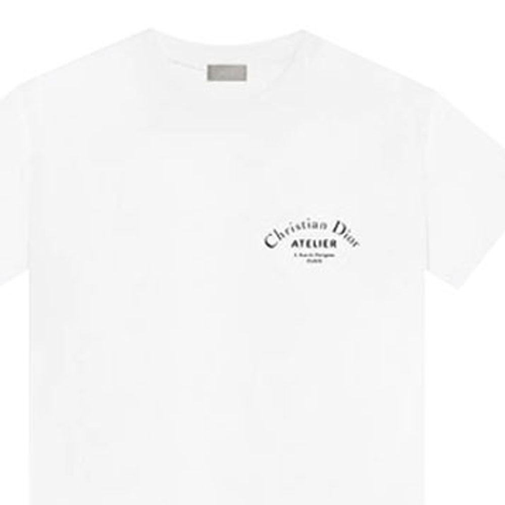 Cheap DIOR Baju-T Putih dengan Cetakan Logo 863J621I0533-C089