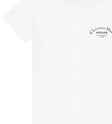 DIOR 白色印花標誌短袖T恤 863J621I0533-C089 1